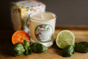 Emma's So Naturals Basil, Lime & Mandarin Glass Tumbler Candle