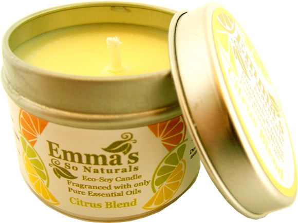 Emma's So Natural Citrus Blend Homemade Tin Candle